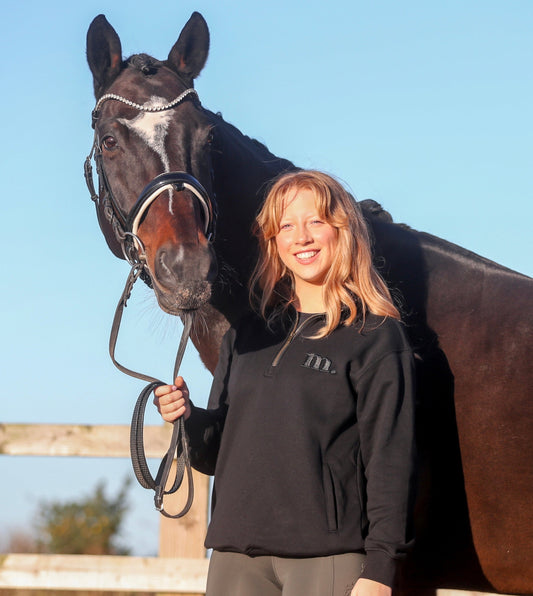 Cosy Quarter Zip Jumper Shadow Black