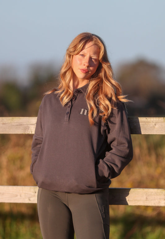 Cosy Collared Jumper Earth Grey