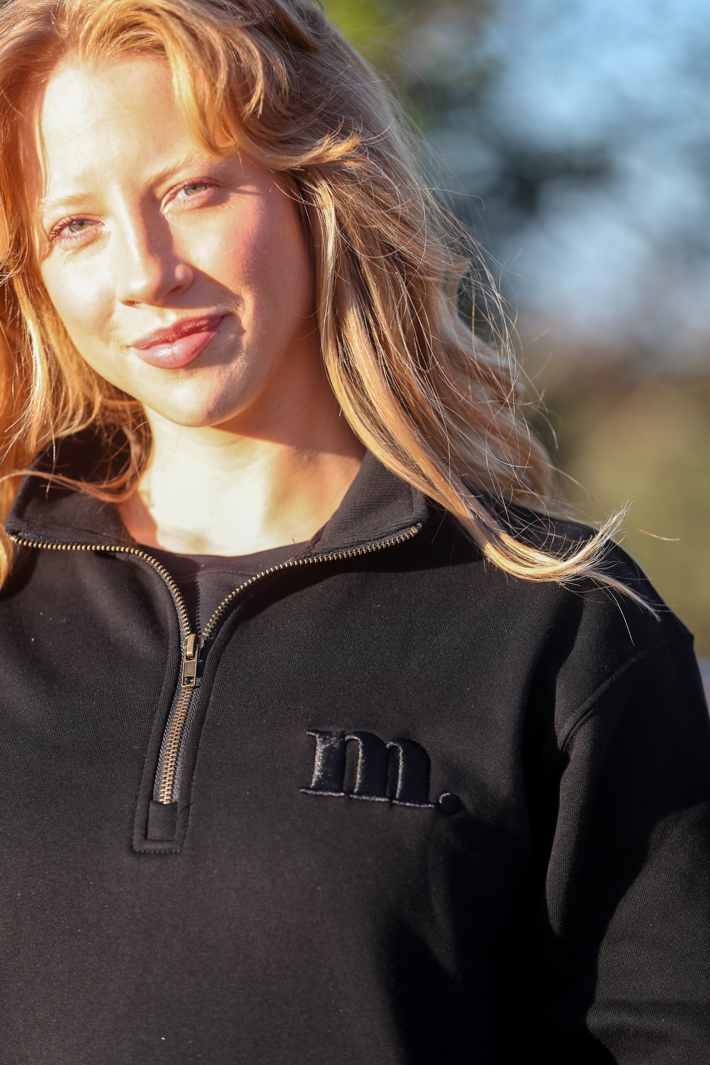 Cosy Quarter Zip Jumper Shadow Black