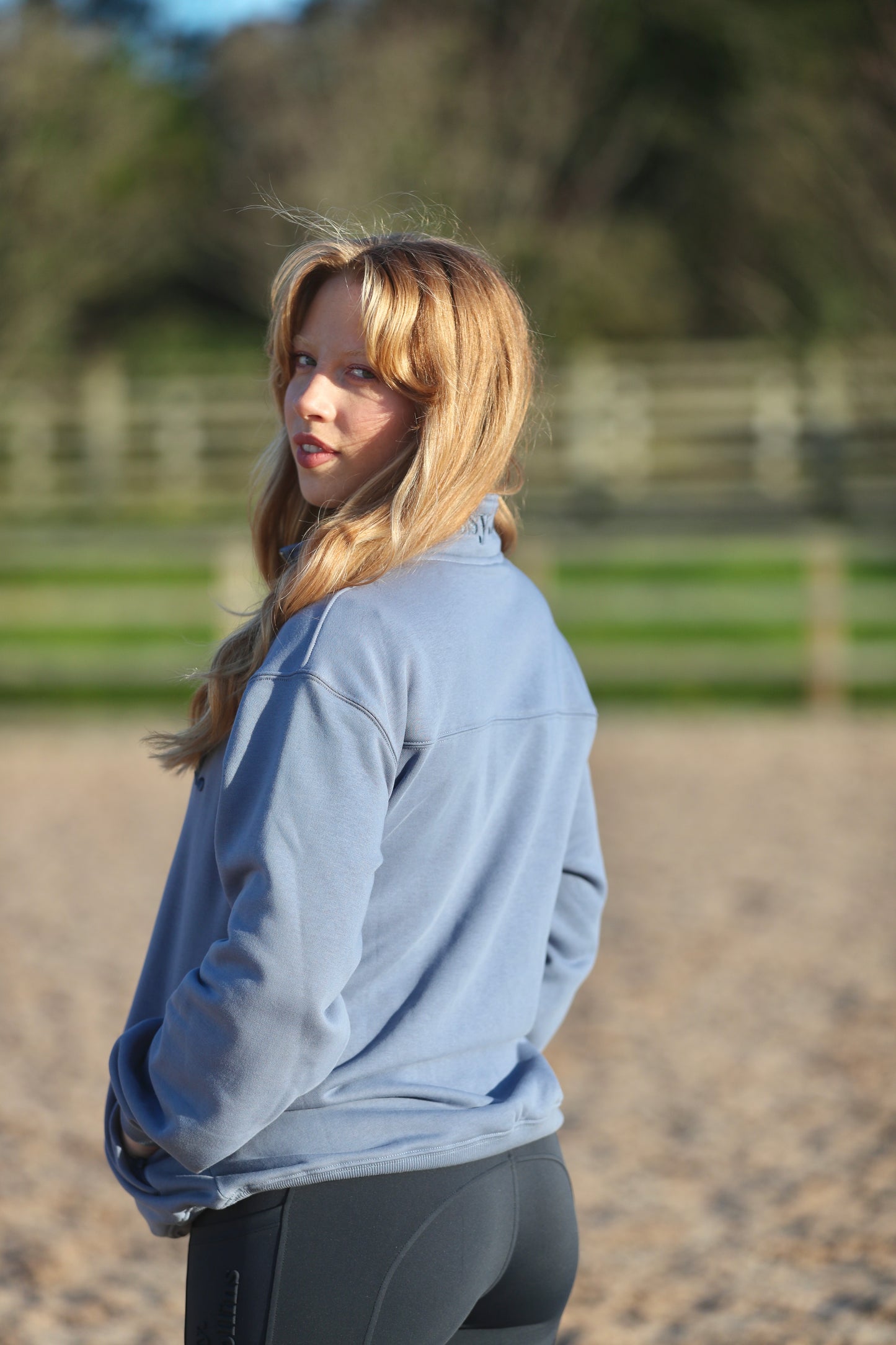 Cosy Quarter Zip Jumper Cornflower Blue