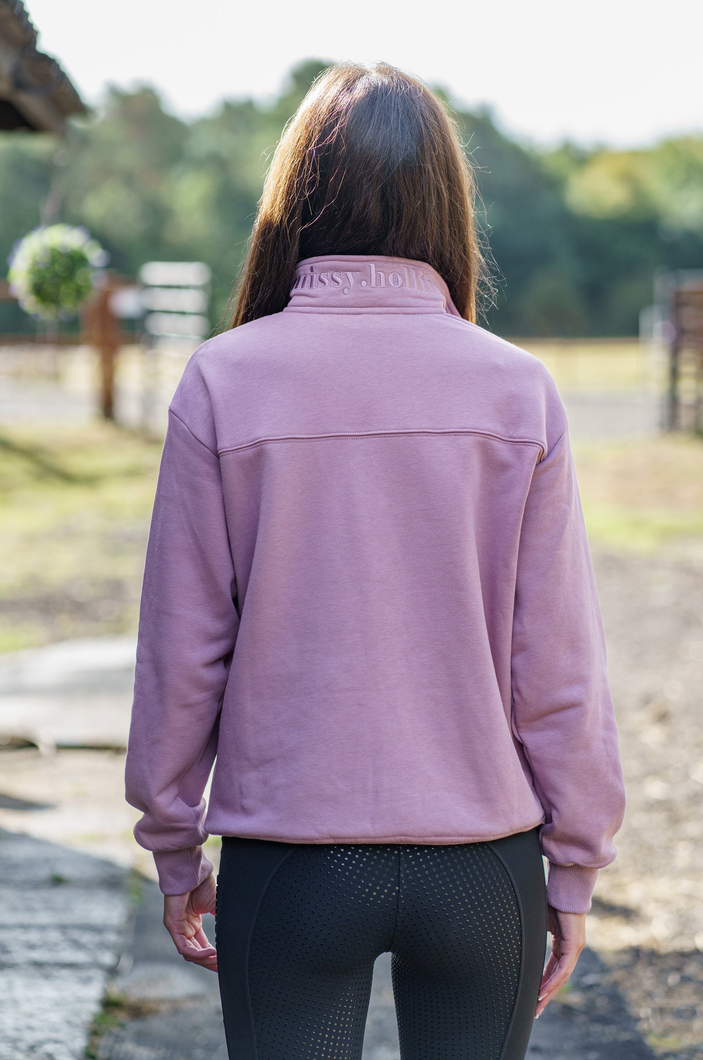 Cosy Quarter Zip Jumper Mauve Heather