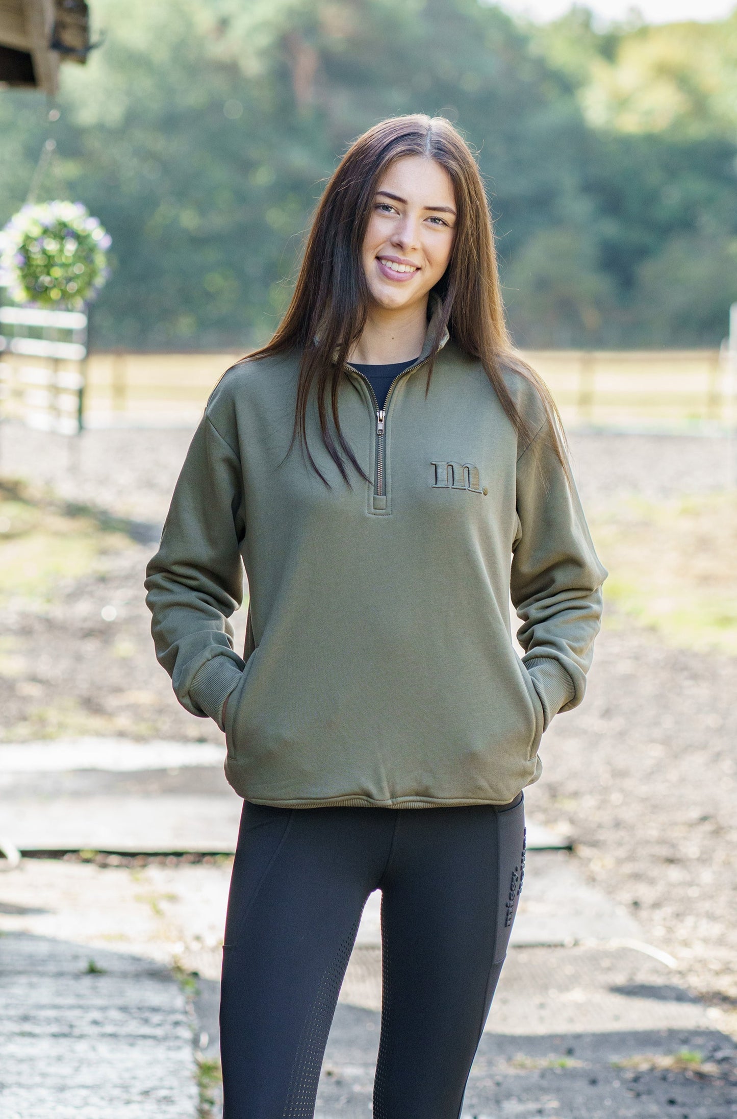 Cosy Quarter Zip Jumper Olive Green