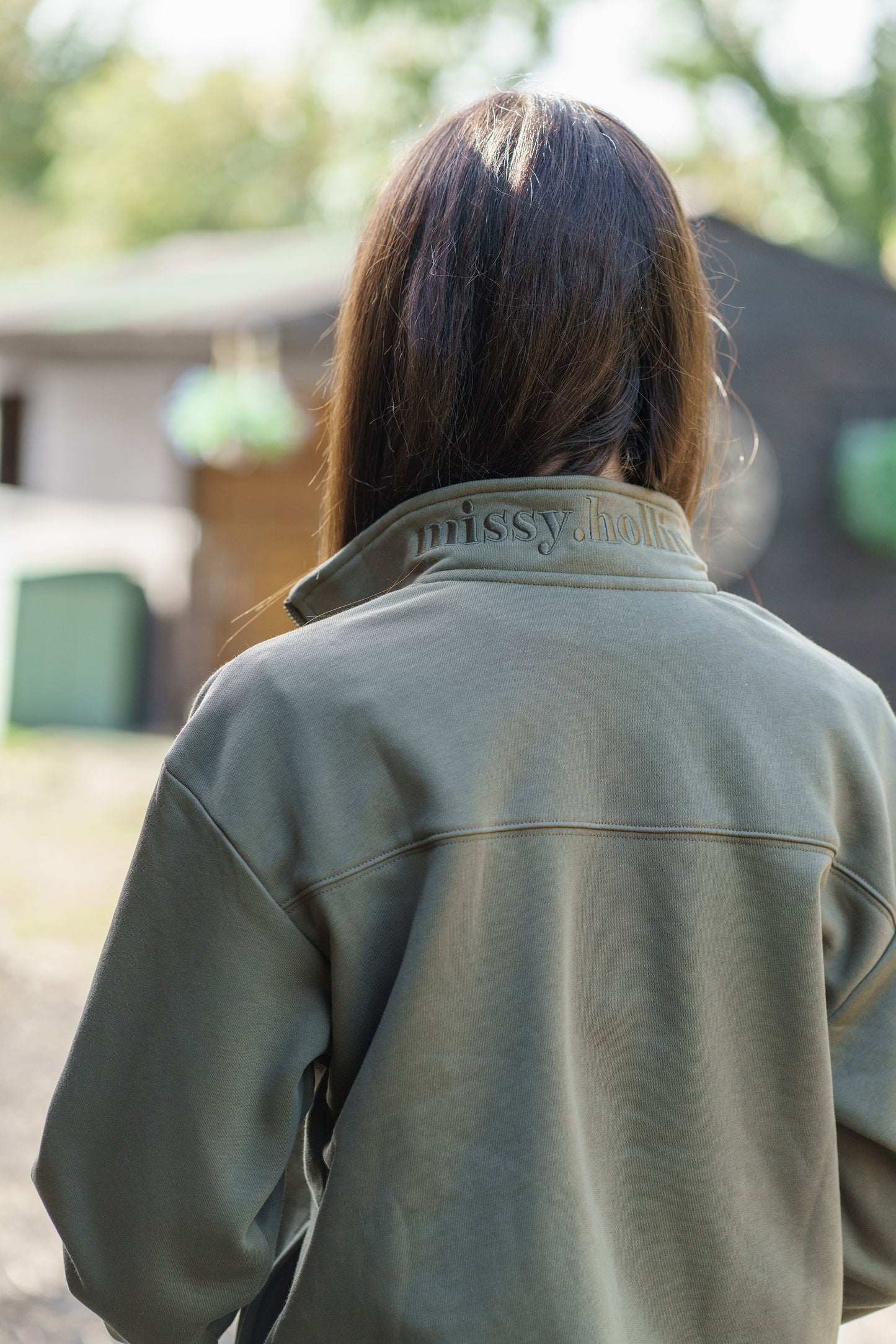 Cosy Quarter Zip Jumper Olive Green