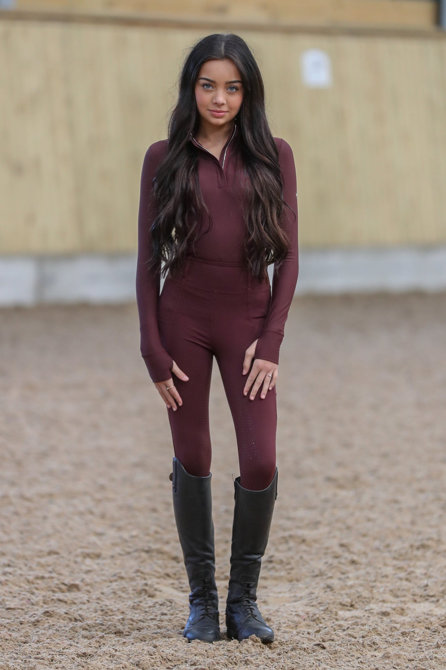 Full Seat Grip Leggings Damson