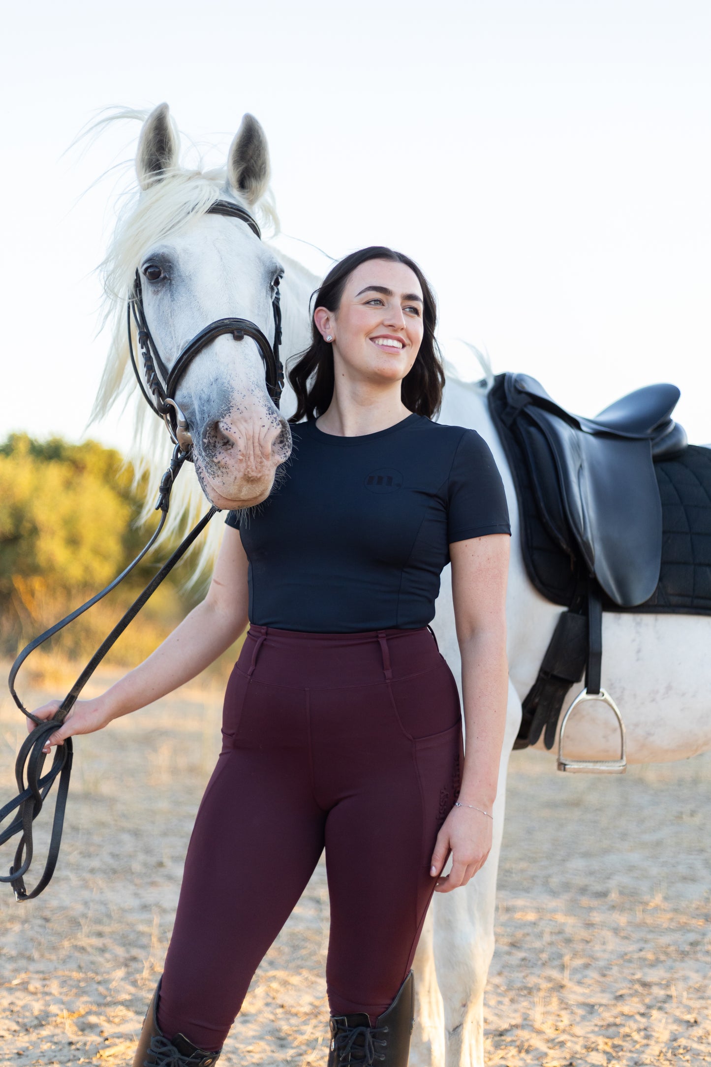 Full Seat Grip Leggings Damson