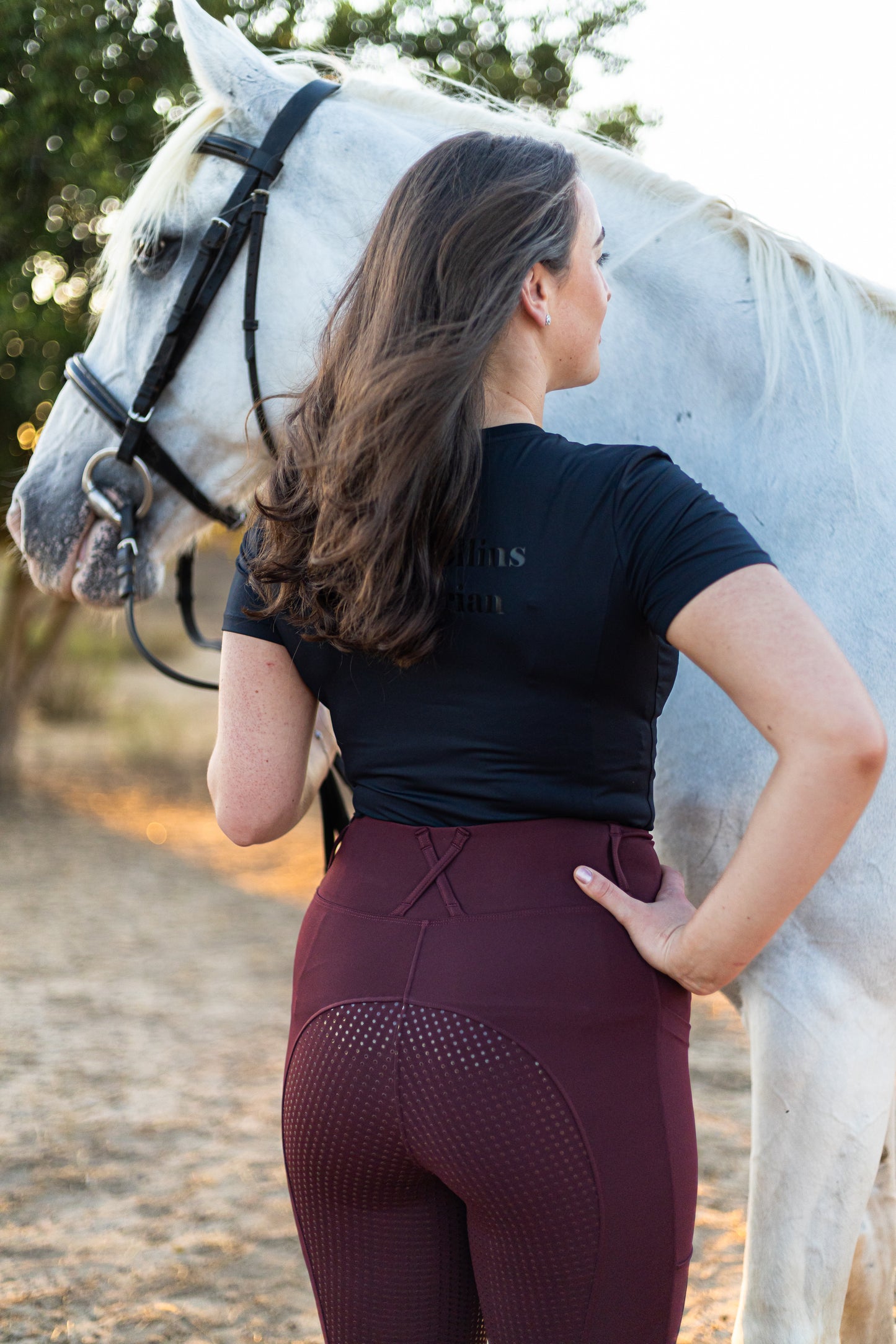 Full Seat Grip Leggings Damson