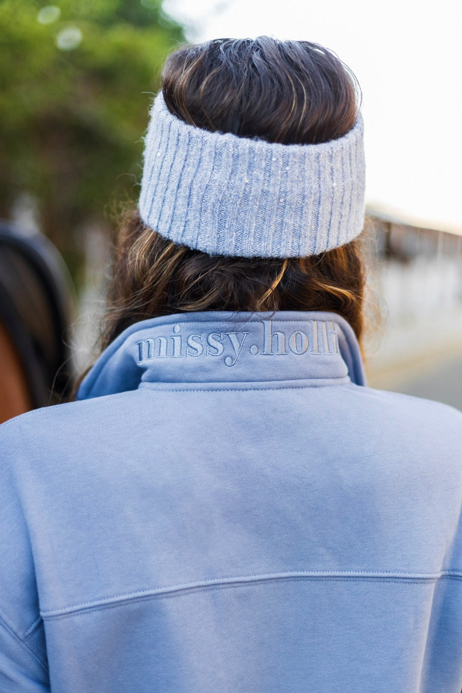 Cosy Quarter Zip Jumper Cornflower Blue