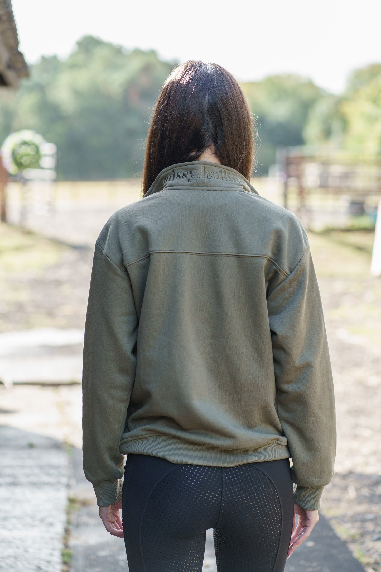 Cosy Quarter Zip Jumper Olive Green
