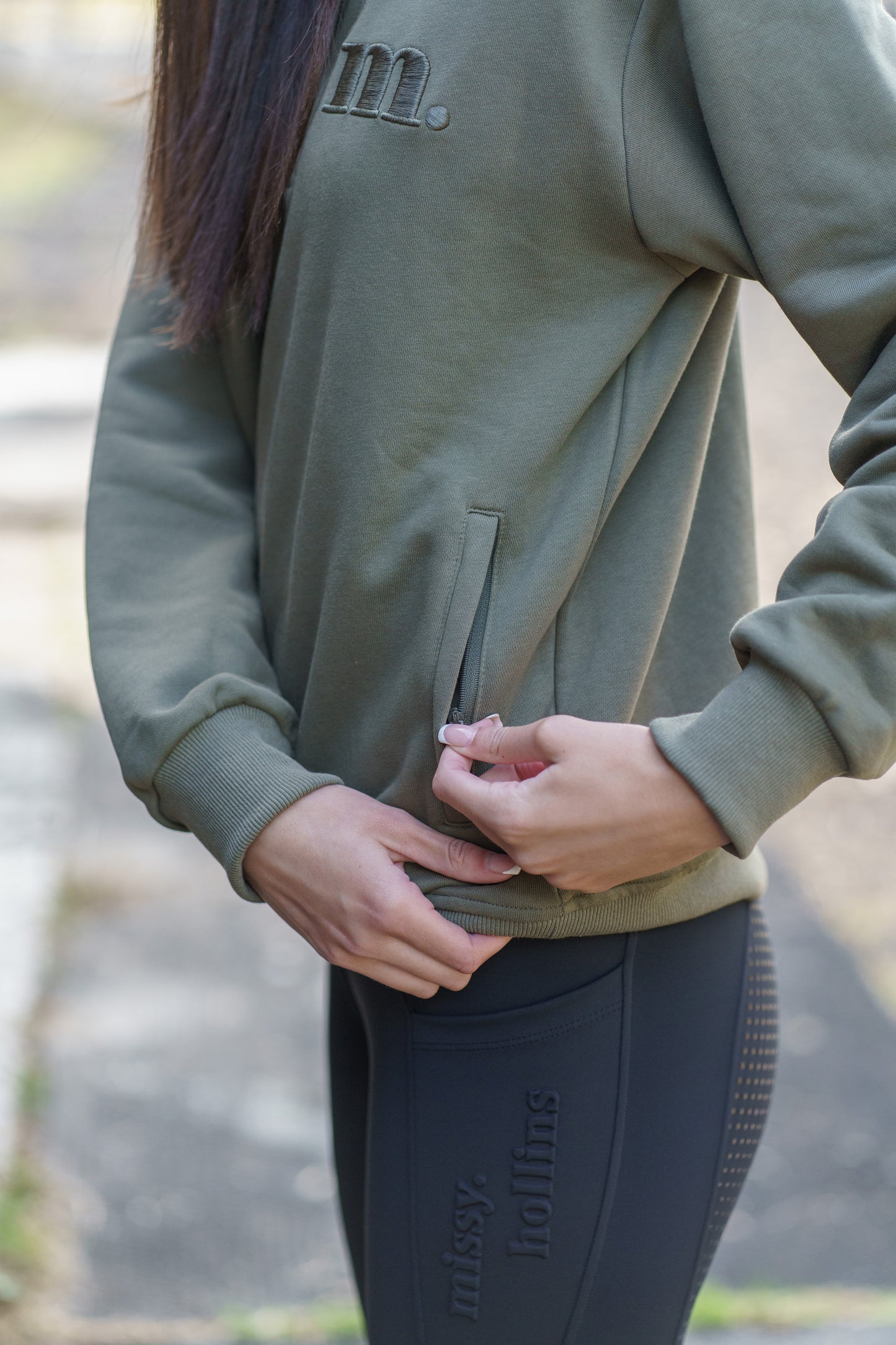 Cosy Quarter Zip Jumper Olive Green