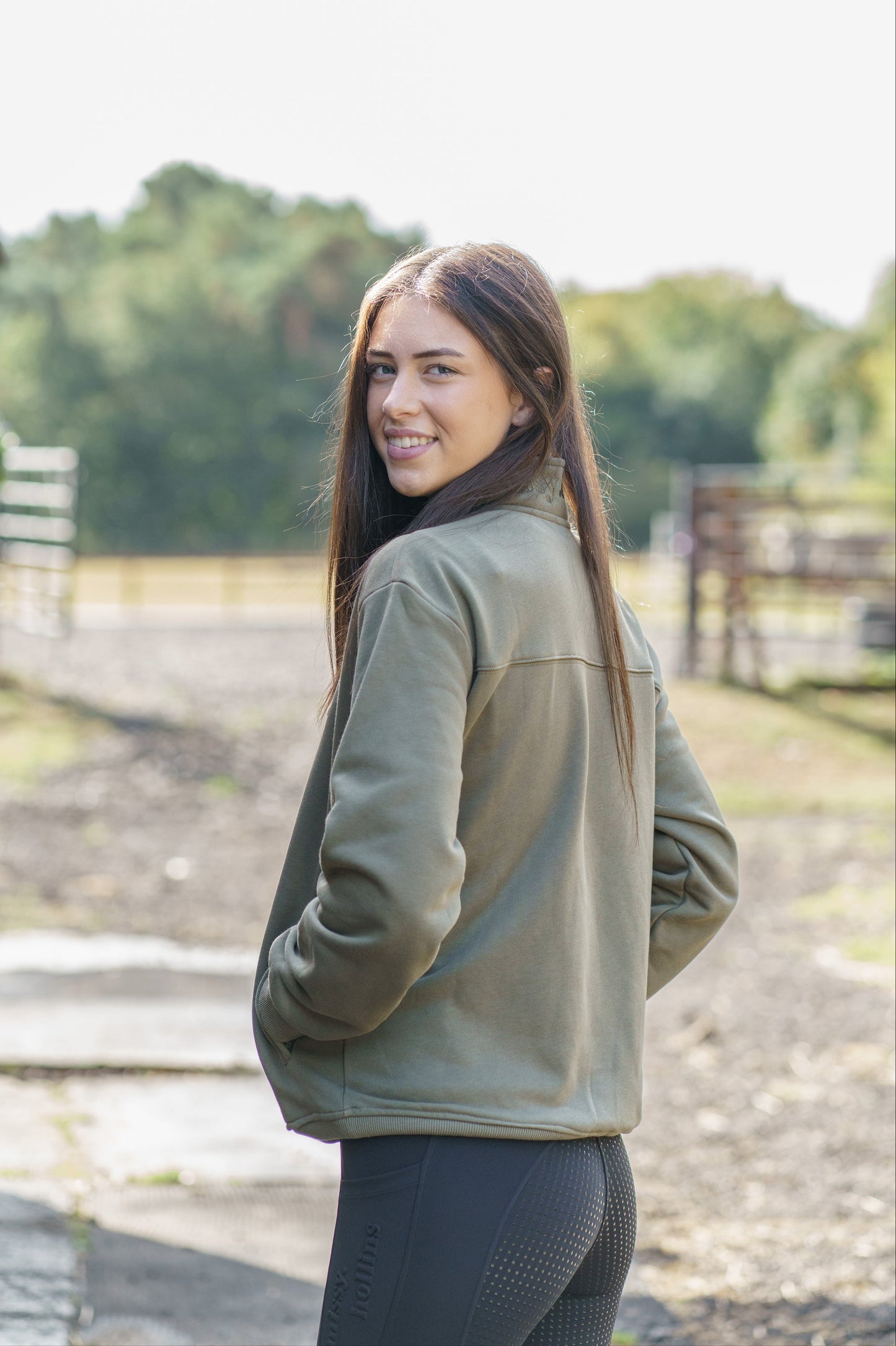 Cosy Quarter Zip Jumper Olive Green
