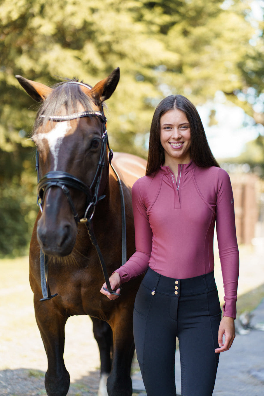 Young Rider Ventilated Baselayer Soft Rose