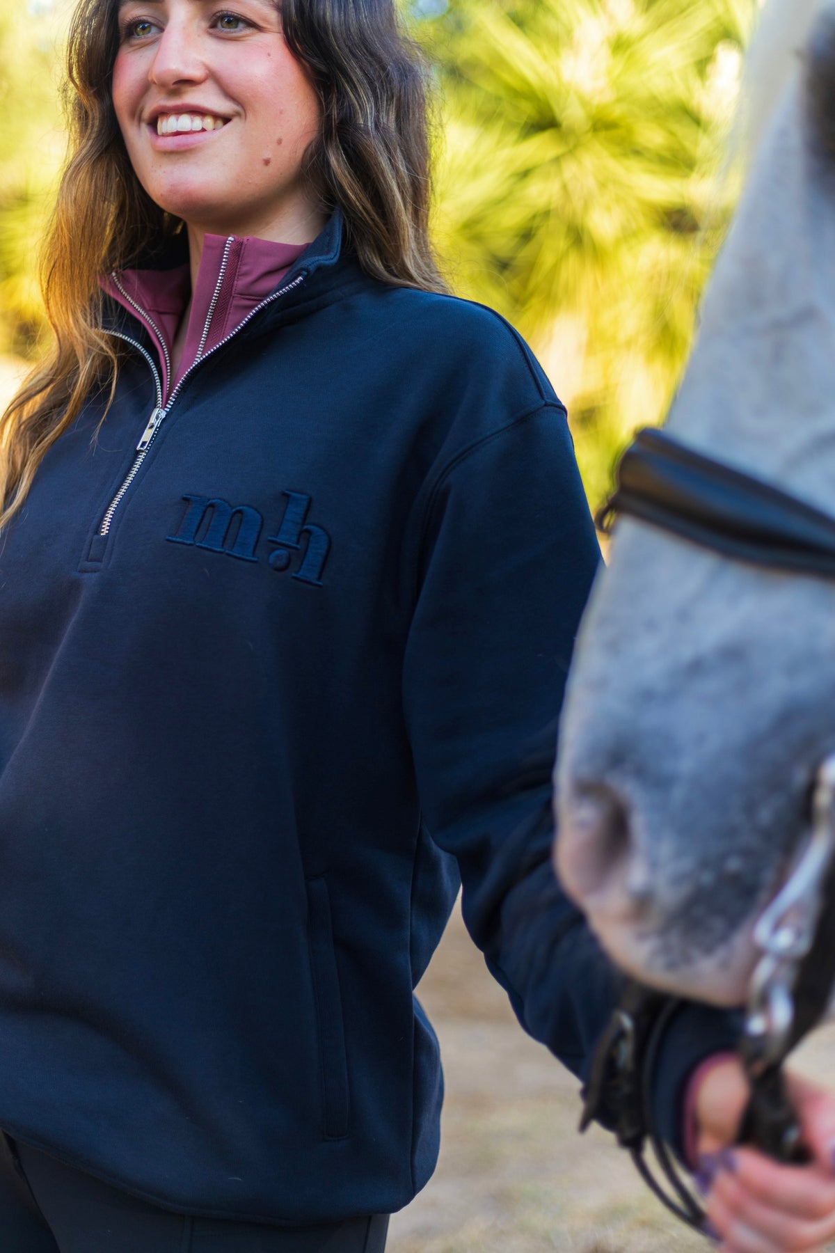 Cosy Quarter Zip Jumper Graphite Navy