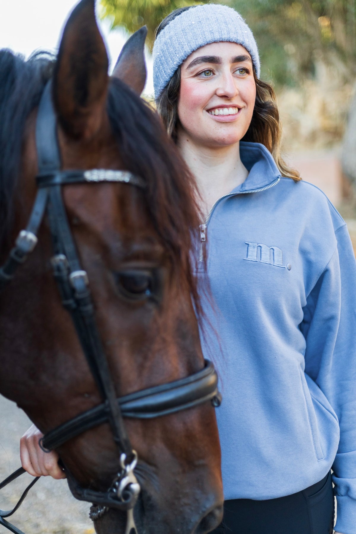 Cosy Quarter Zip Jumper Cornflower Blue