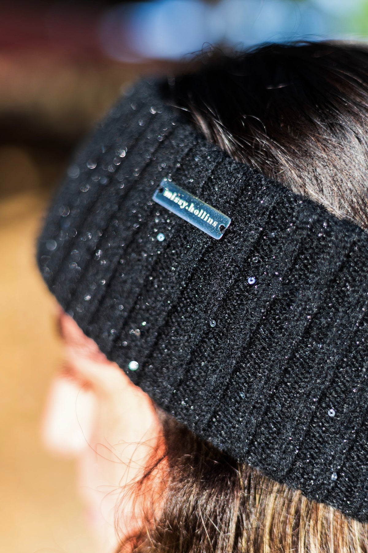 Glimmer Knit Headband Shadow Black