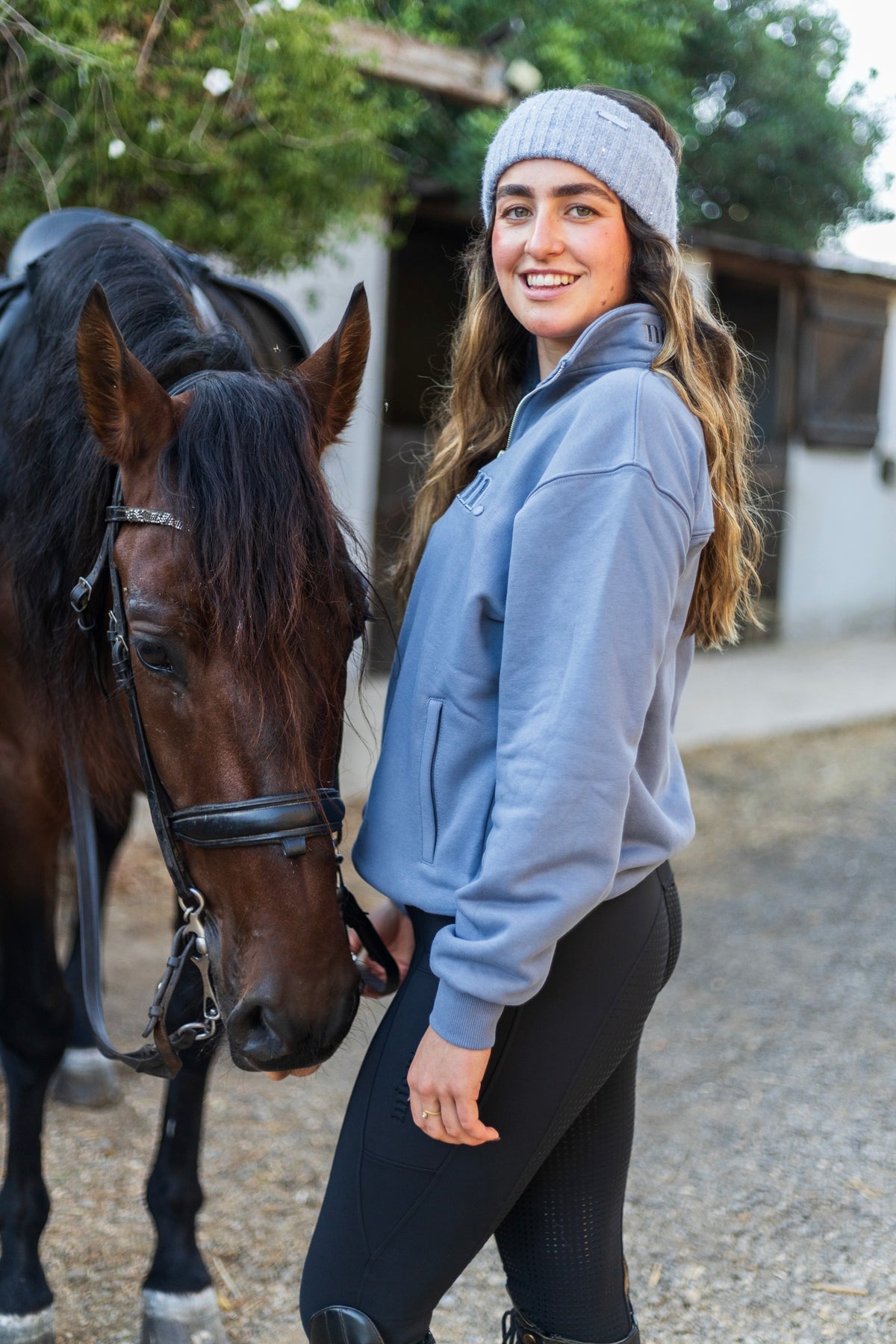 Cosy Quarter Zip Jumper Cornflower Blue